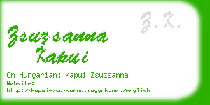 zsuzsanna kapui business card